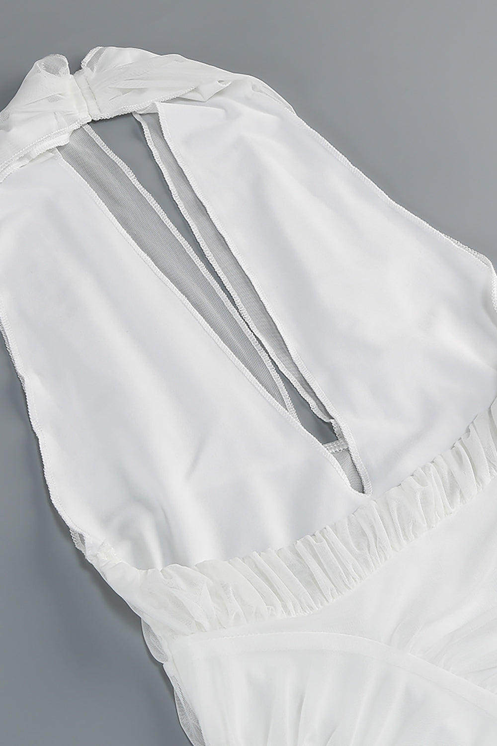 Halter Backless Tulle Gown