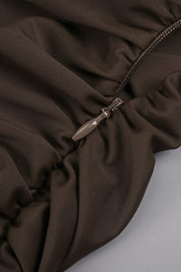 Halter Cross Neck Cut Out Gown