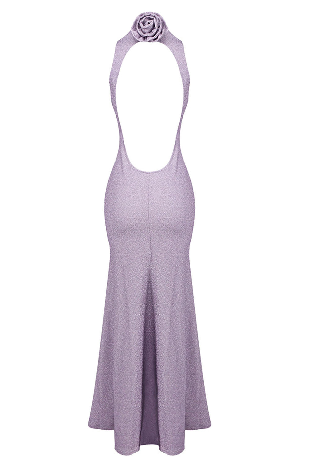 Halter Floral Backless Maxi Dress