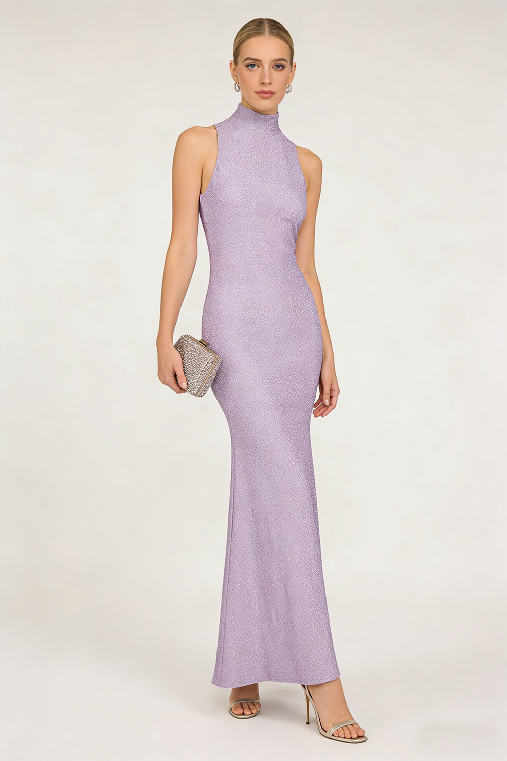 Halter Floral Backless Maxi Dress