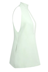 Halter Hollow Out Mini Dress