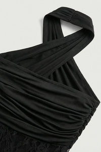 Halter Neck Lace Maxi Dress