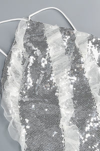 Halter Neck Sequin Maxi Dress