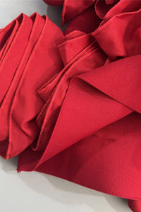 Halter Rose Floral Corset Dress in Red