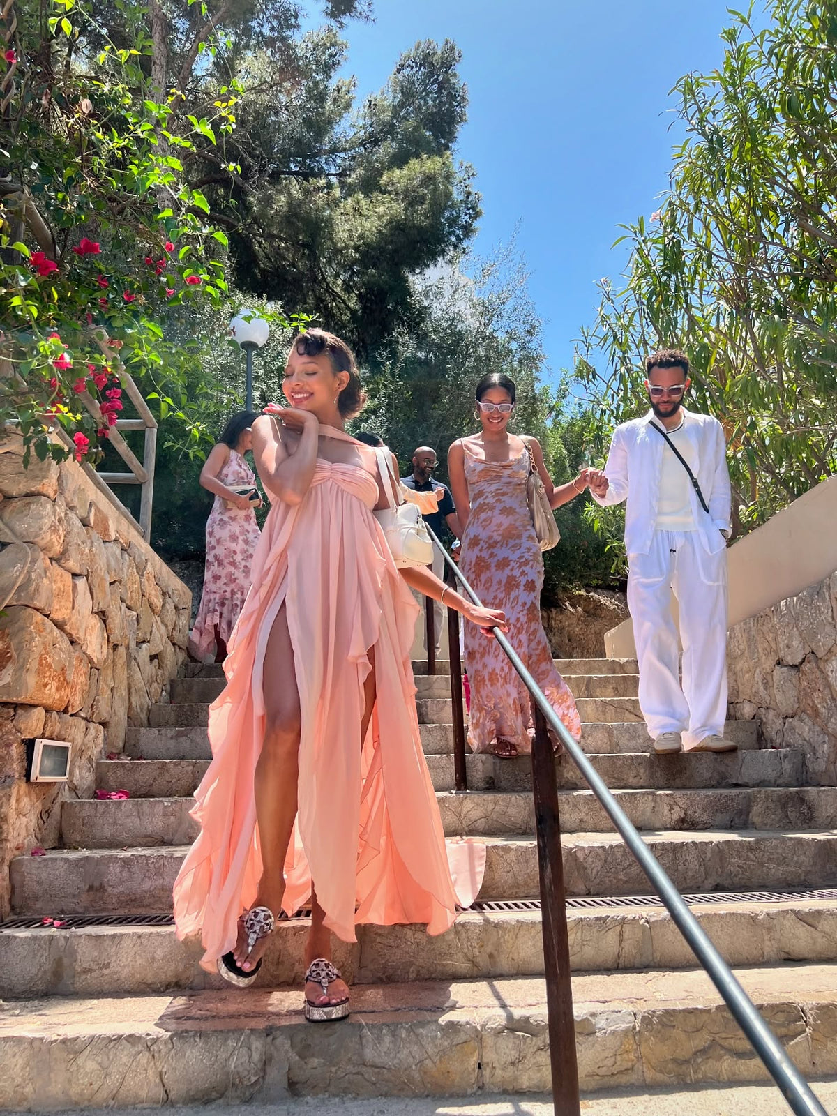 Halter Backless Ruffle Maxi Dress