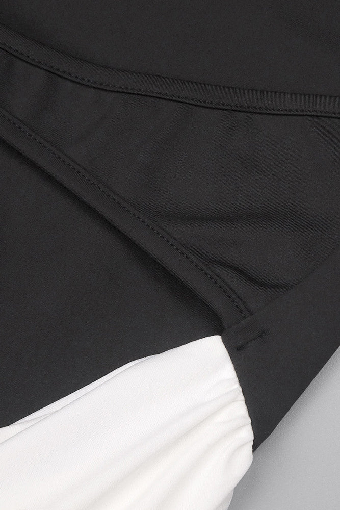 Halter Backless Colorblock Pleated Maxi Dress