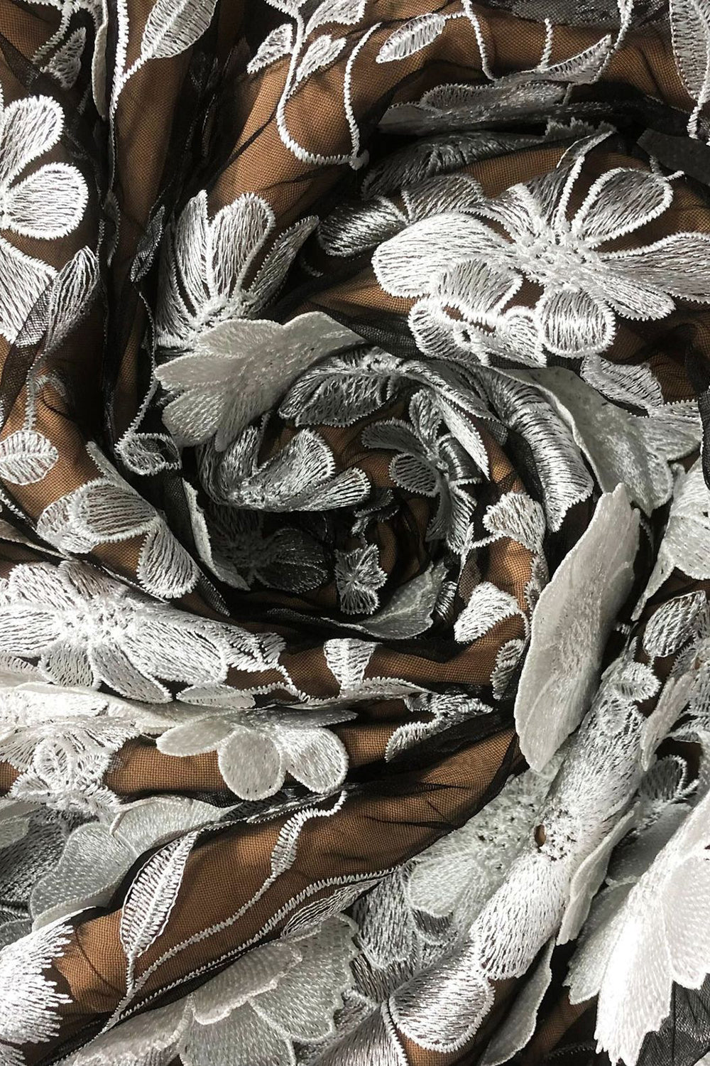 Halter Floral Black & White Midi Dress