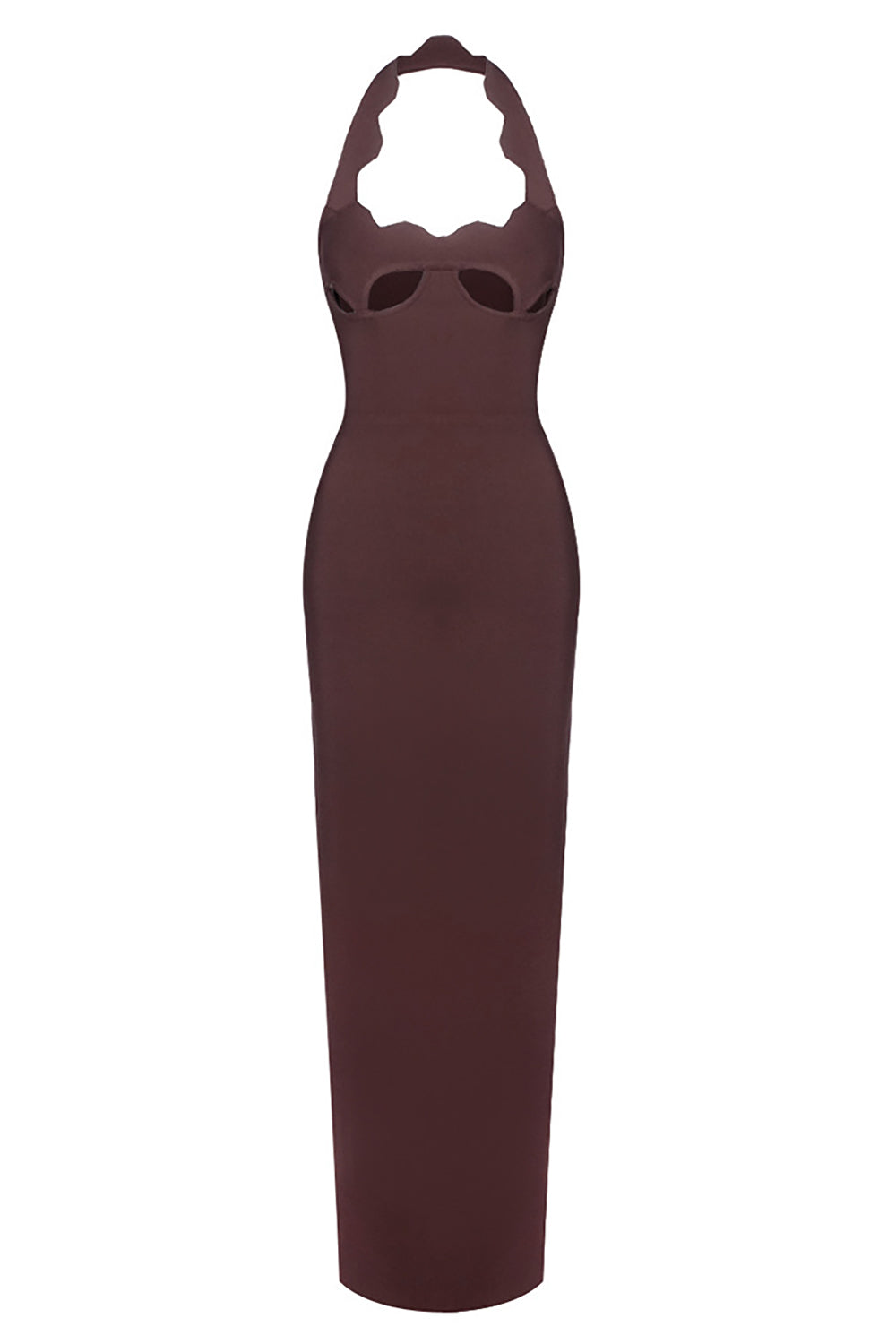 Halter Hollow Out Maxi Bandage Dress CHICIDA Halter Hollow Out Maxi Bandage Dress CHICIDA