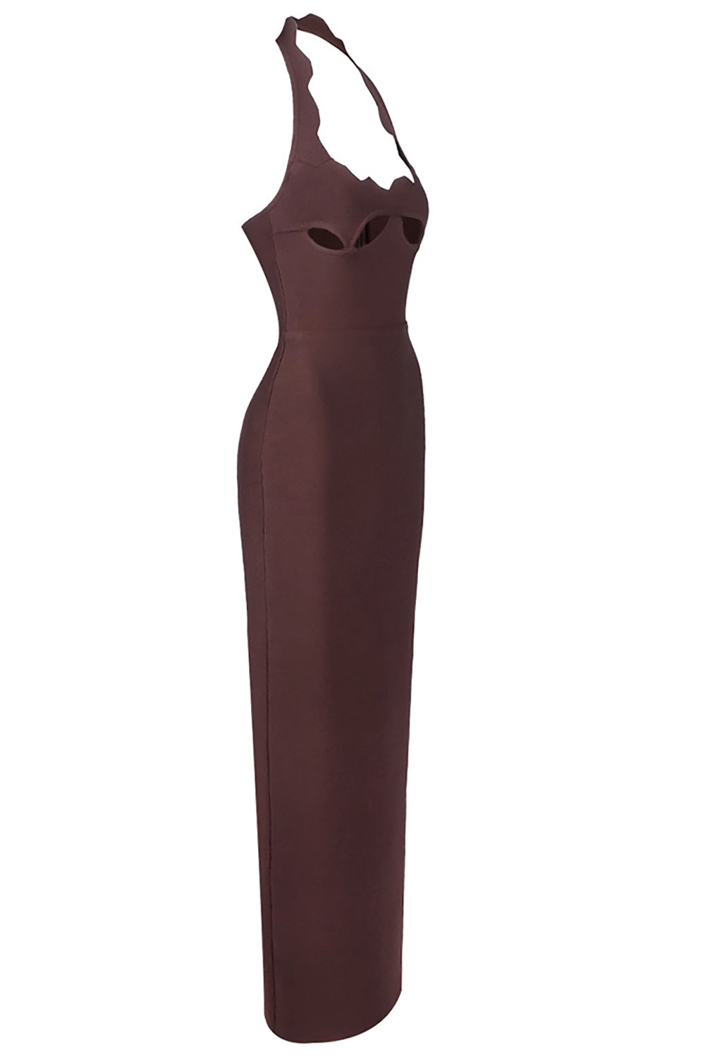 Halter Hollow Out Maxi Bandage Dress