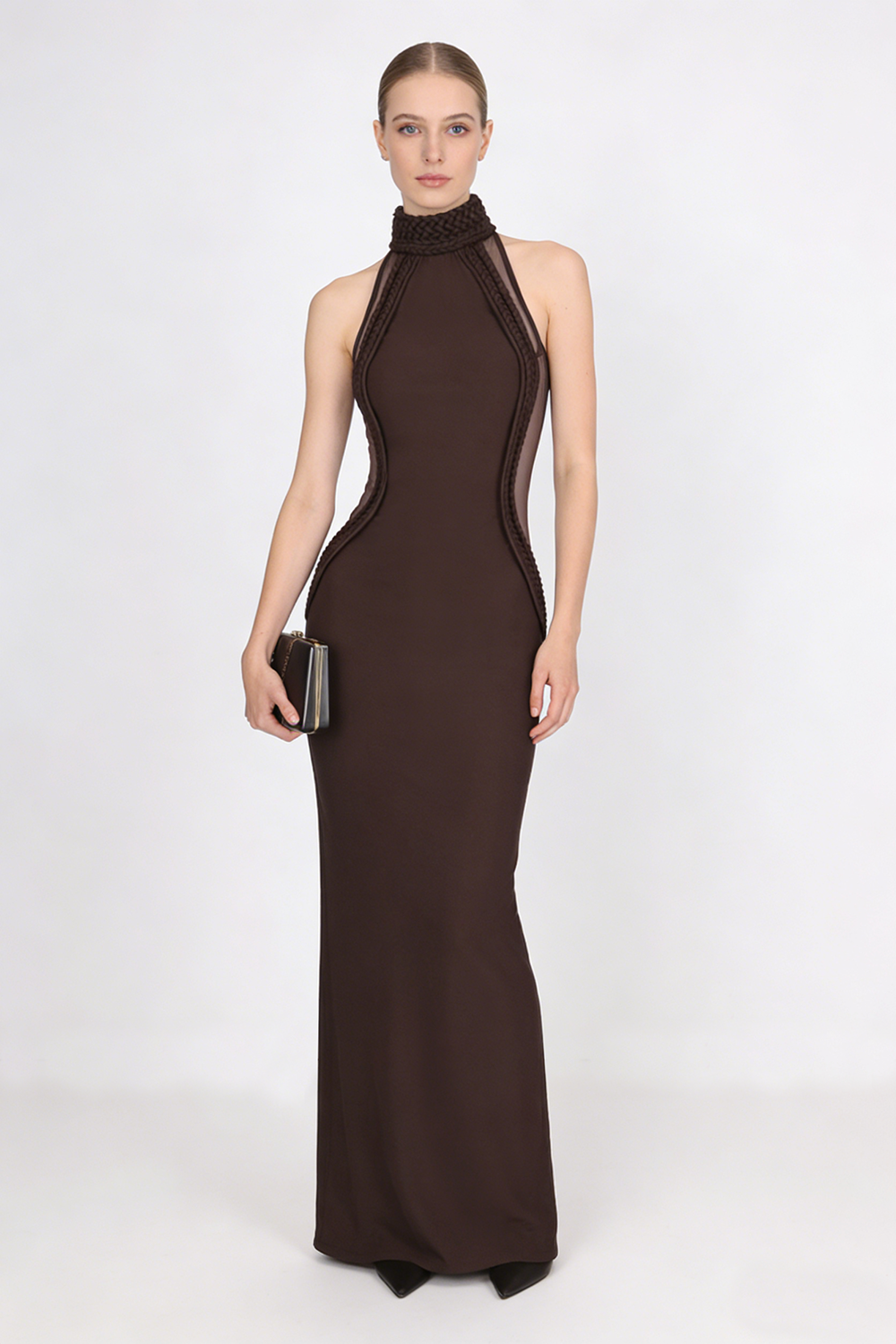 Halter Neck Sleeveless Gown