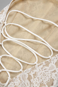 Halter Open Back Lace Wedding Gown