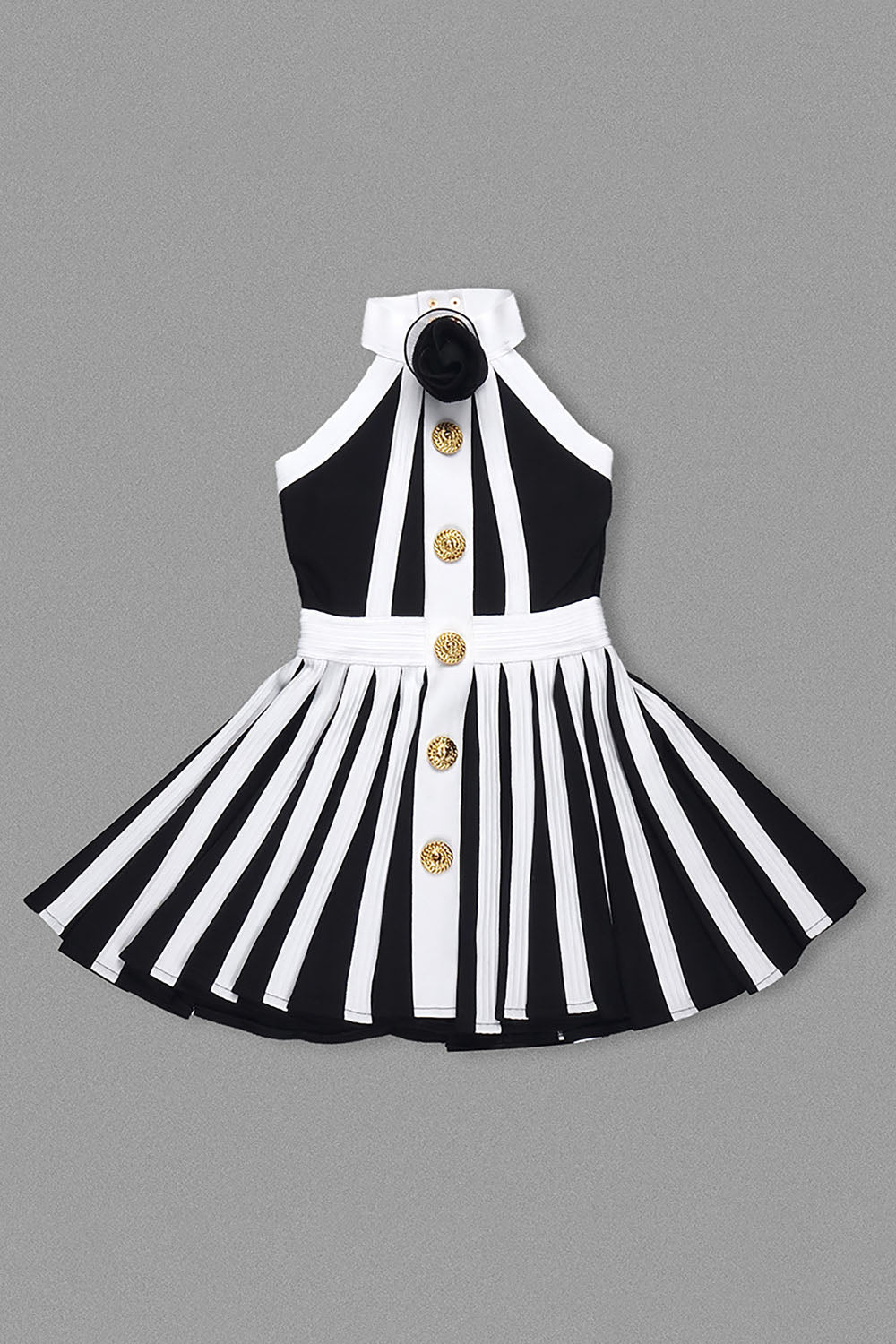 Halterneck Backless Mini A-line Dress