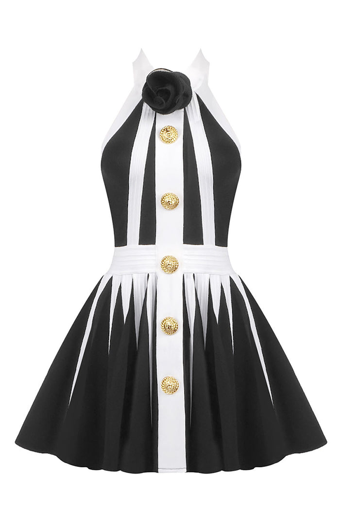 black and white striped backless dress Pretty Striped Dress - Black Dress - White Dress - $68.00