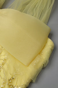 Halterneck Bowknot Beaded Gown