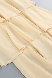 Halterneck Corsage Tiered Detail Maxi Dress