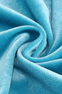 Halterneck Fringe Velvet Dress