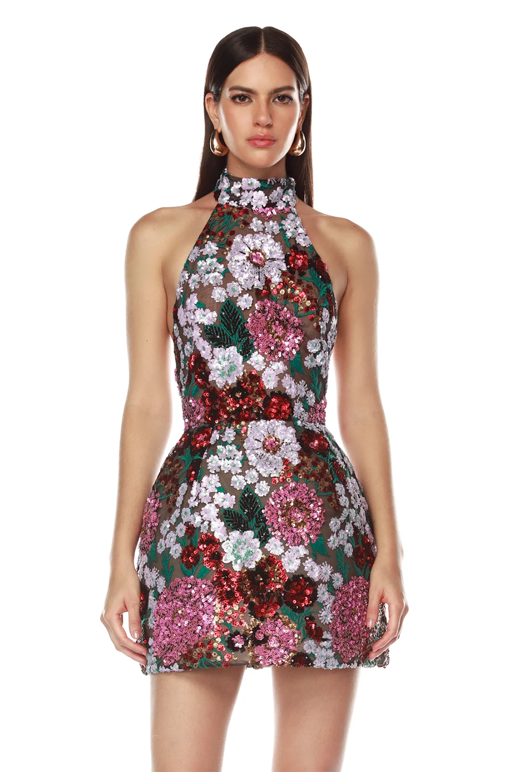 Halter Open Back Mini Dress