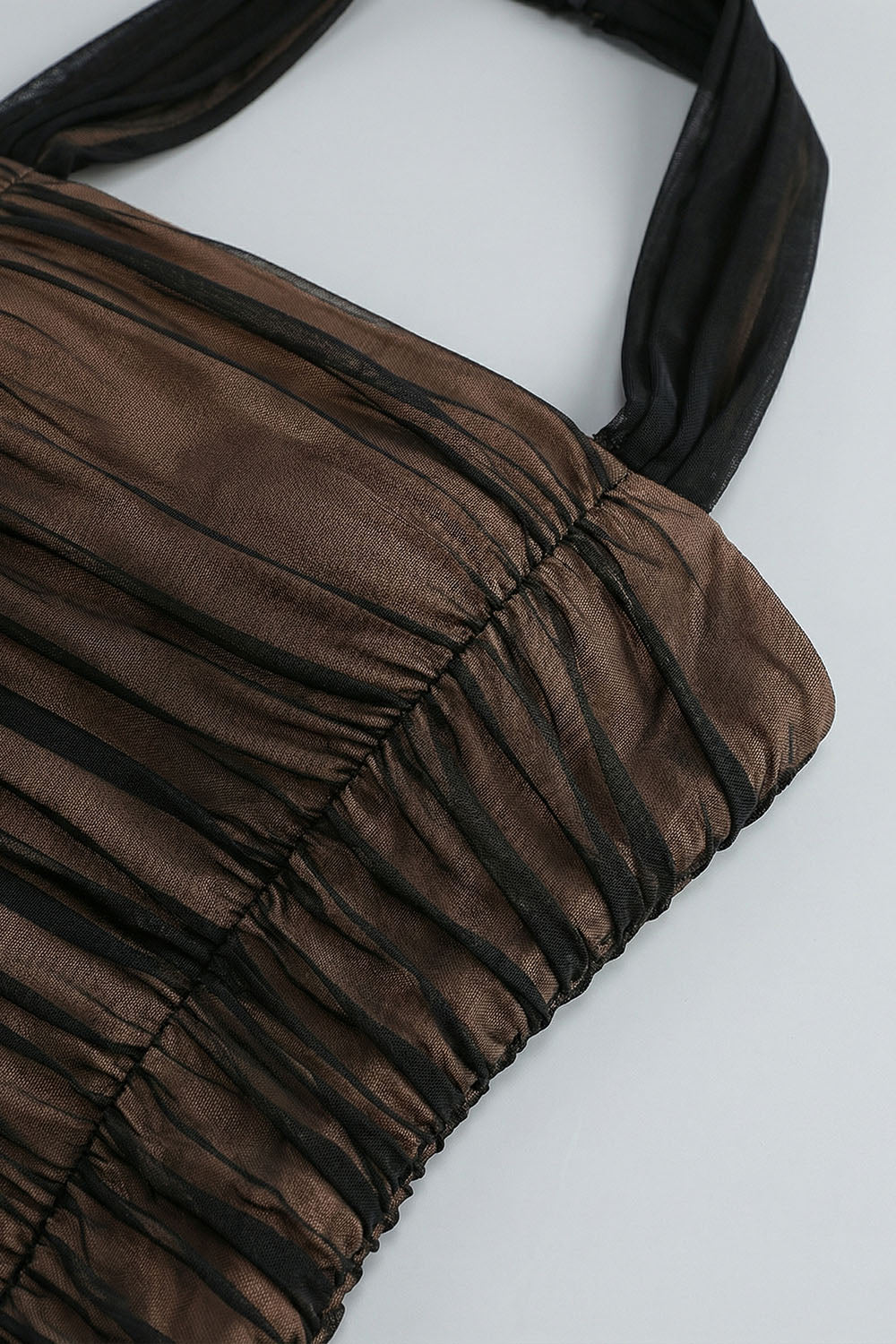 Halterneck Ruched Maxi Dress