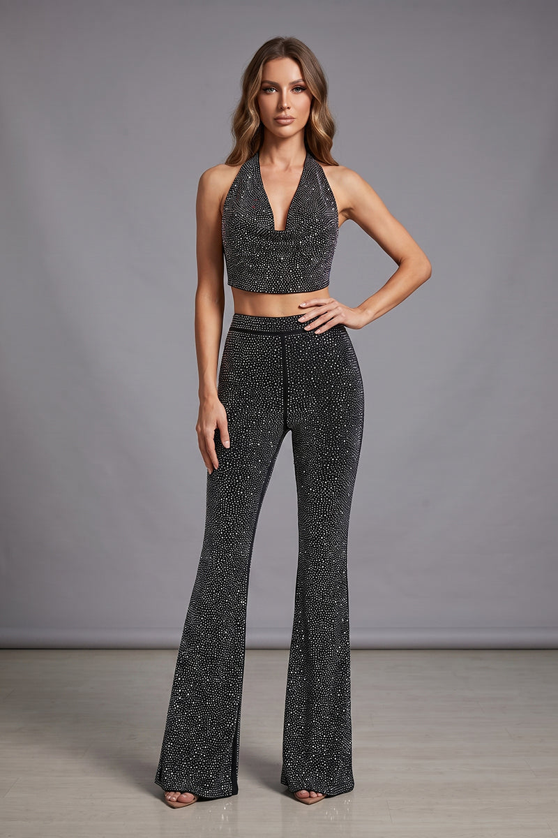 Halterneck Sparkly Pants set