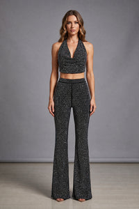 Halterneck Sparkly Pants set