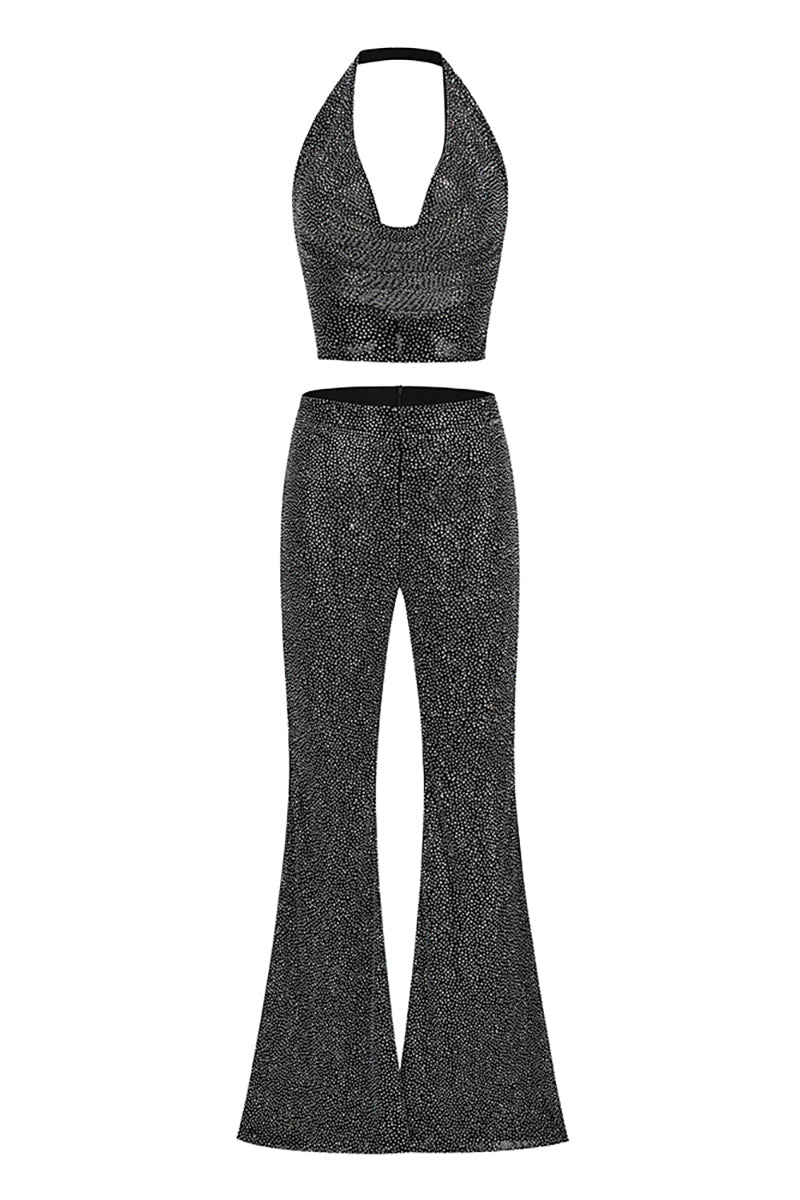 Halterneck Sparkly Pants set