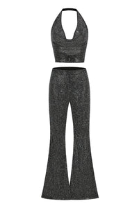 Halterneck Sparkly Pants set