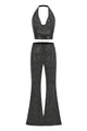 Halterneck Sparkly Pants set