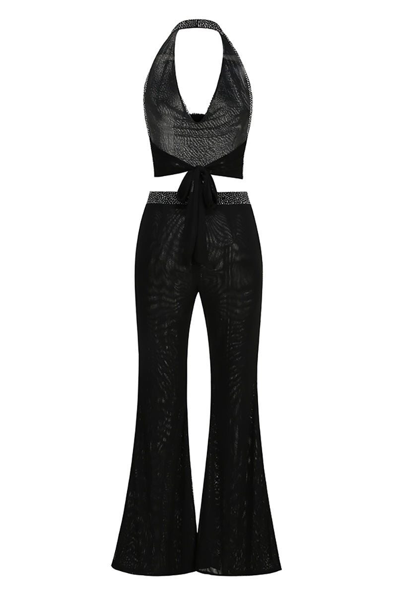 Halterneck Sparkly Pants set
