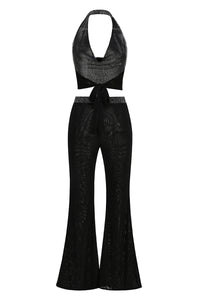 Halterneck Sparkly Pants set