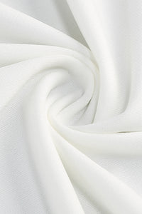 Halterneck White and Black Corset Maxi Dress