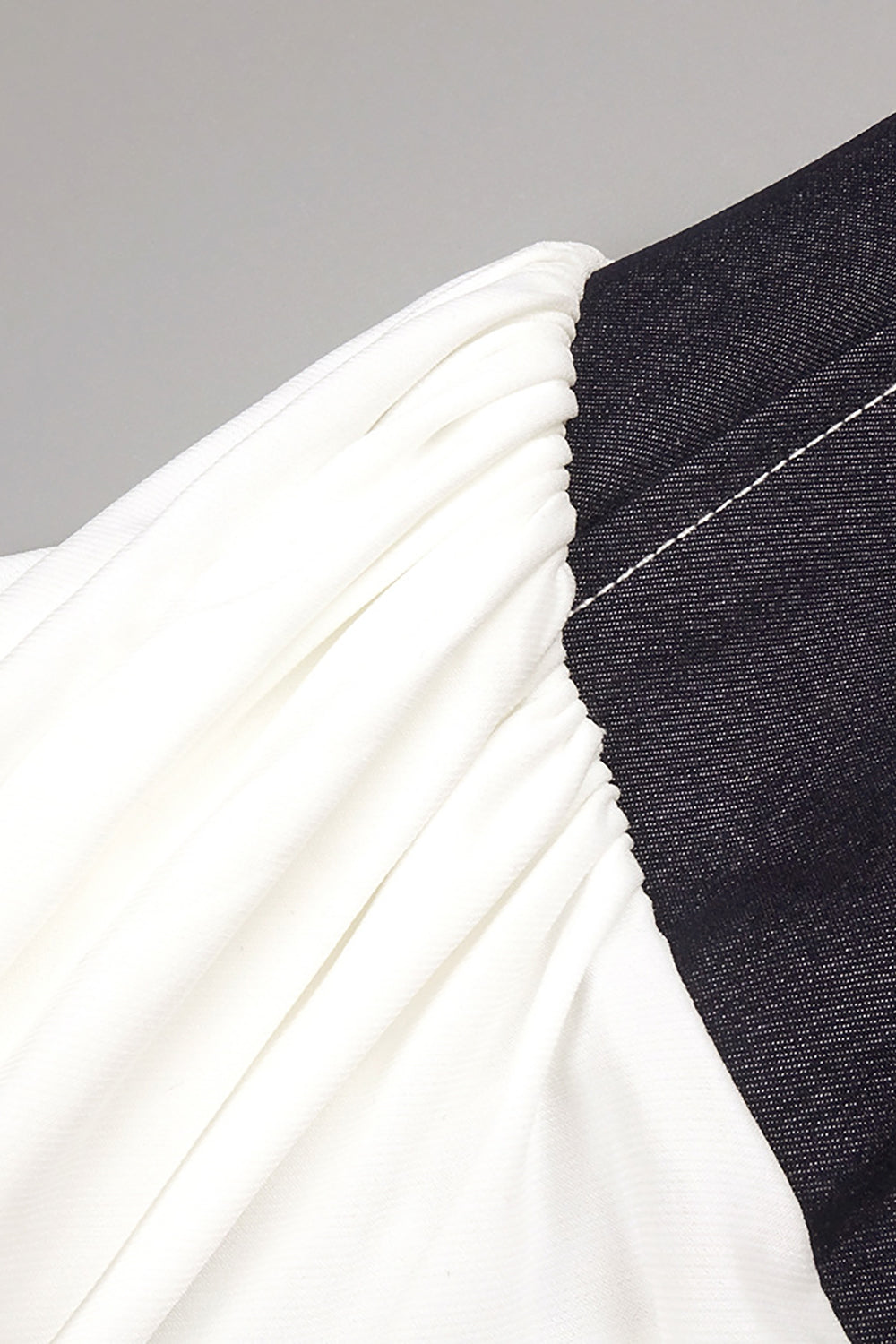 Halterneck White and Black Corset Maxi Dress