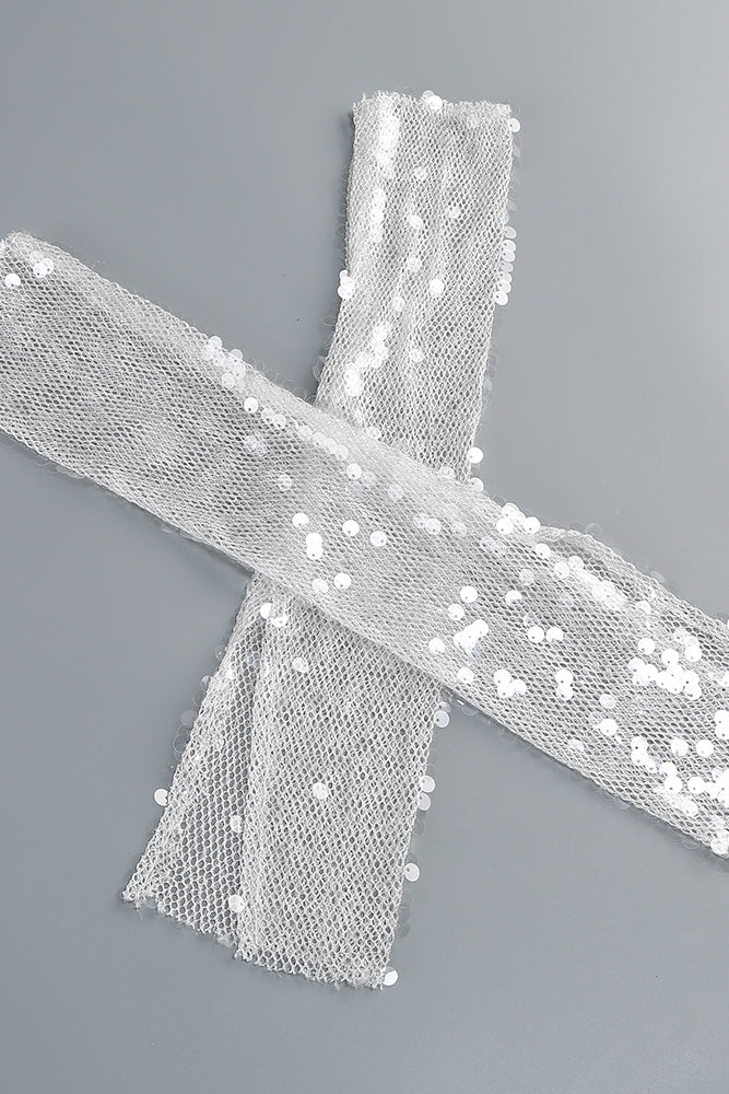 Handmade Sequin Chain Semi Sheer Dress