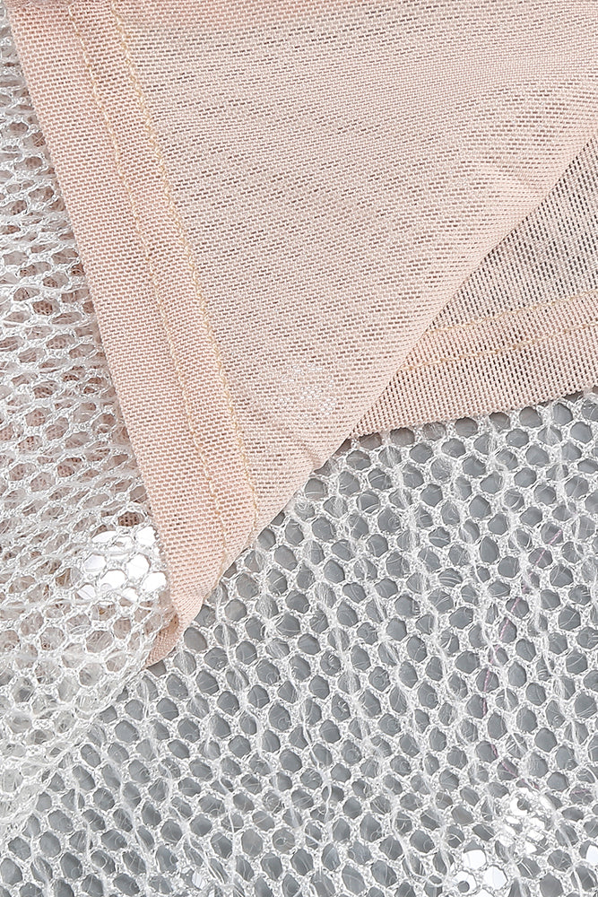 Handmade Sequin Chain Semi Sheer Dress