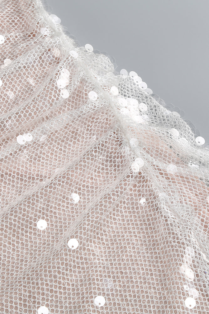 Handmade Sequin Chain Semi Sheer Dress