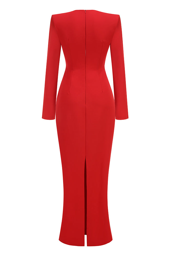 Heart Details Cut-out Maxi Dress CHICIDA Heart Details Cut-out Maxi Dress CHICIDA