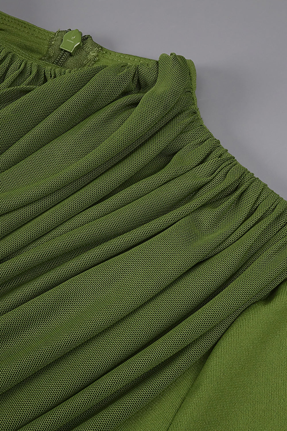 High Neck Asymmetrical Draped Gown