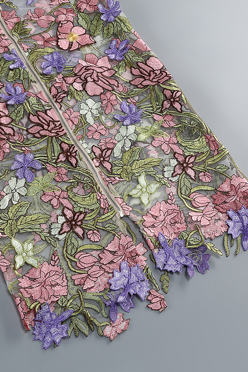 Iris Floral Strapless Ankle Dress in Pink Purple Multi