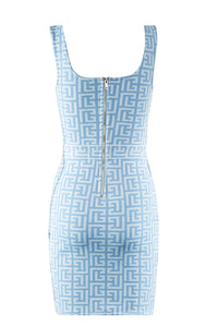 Jacquard Bandage Mini Dress