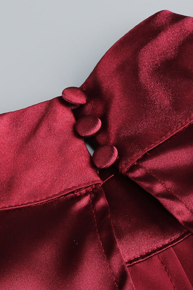 Lace-panel Gathered Mini Dress