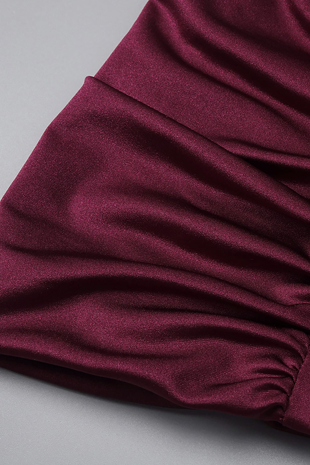 Lace-panel Gathered Mini Dress