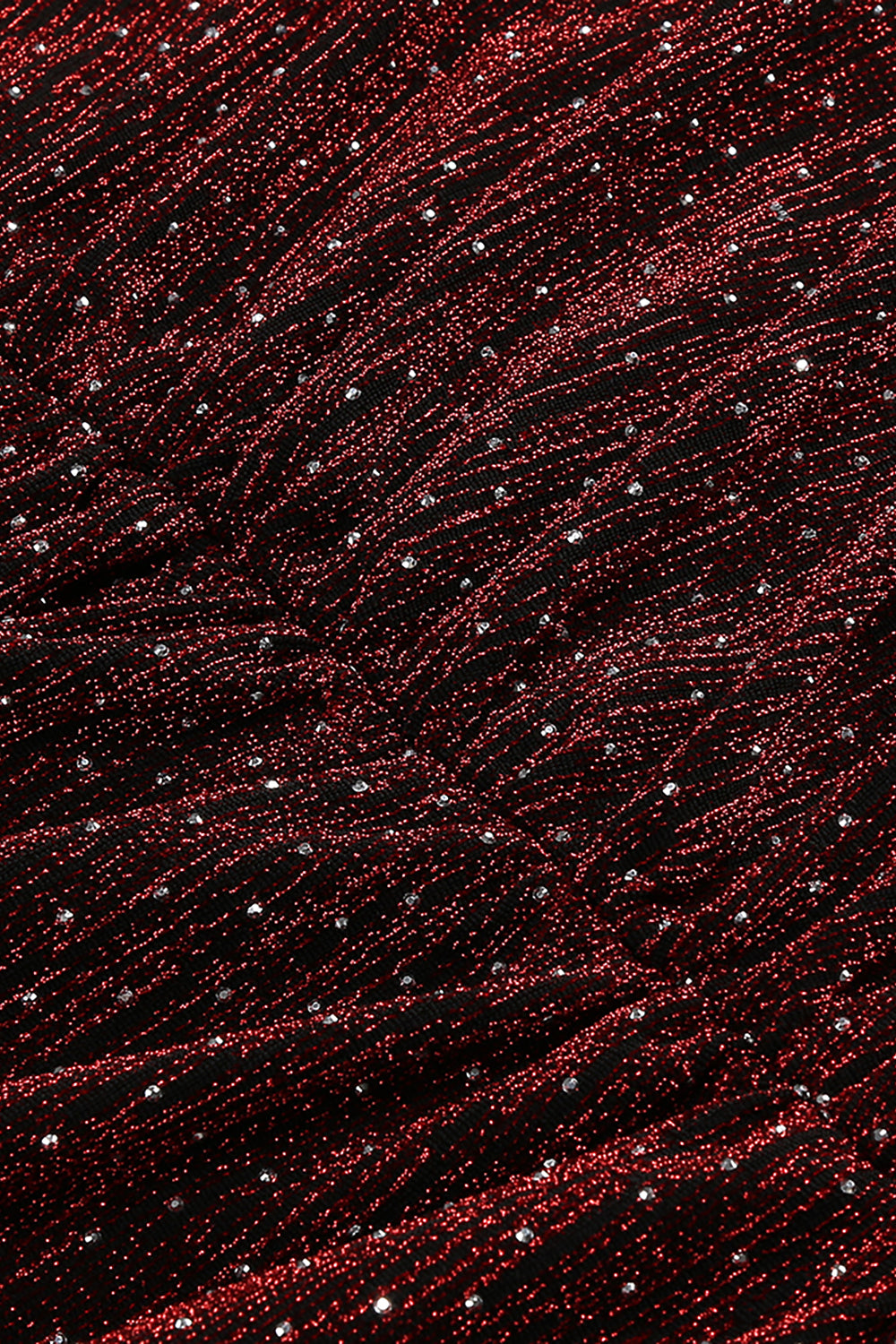 Lace Crystal Embellished Draped Dress In Red