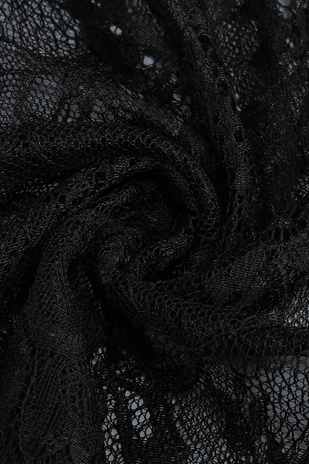 Lace Faux Fur Trim Gown