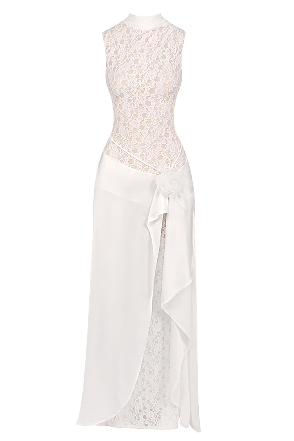 Lace Floral Embellished Maxi Dress CHICIDA Lace Floral Embellished Maxi Dress CHICIDA