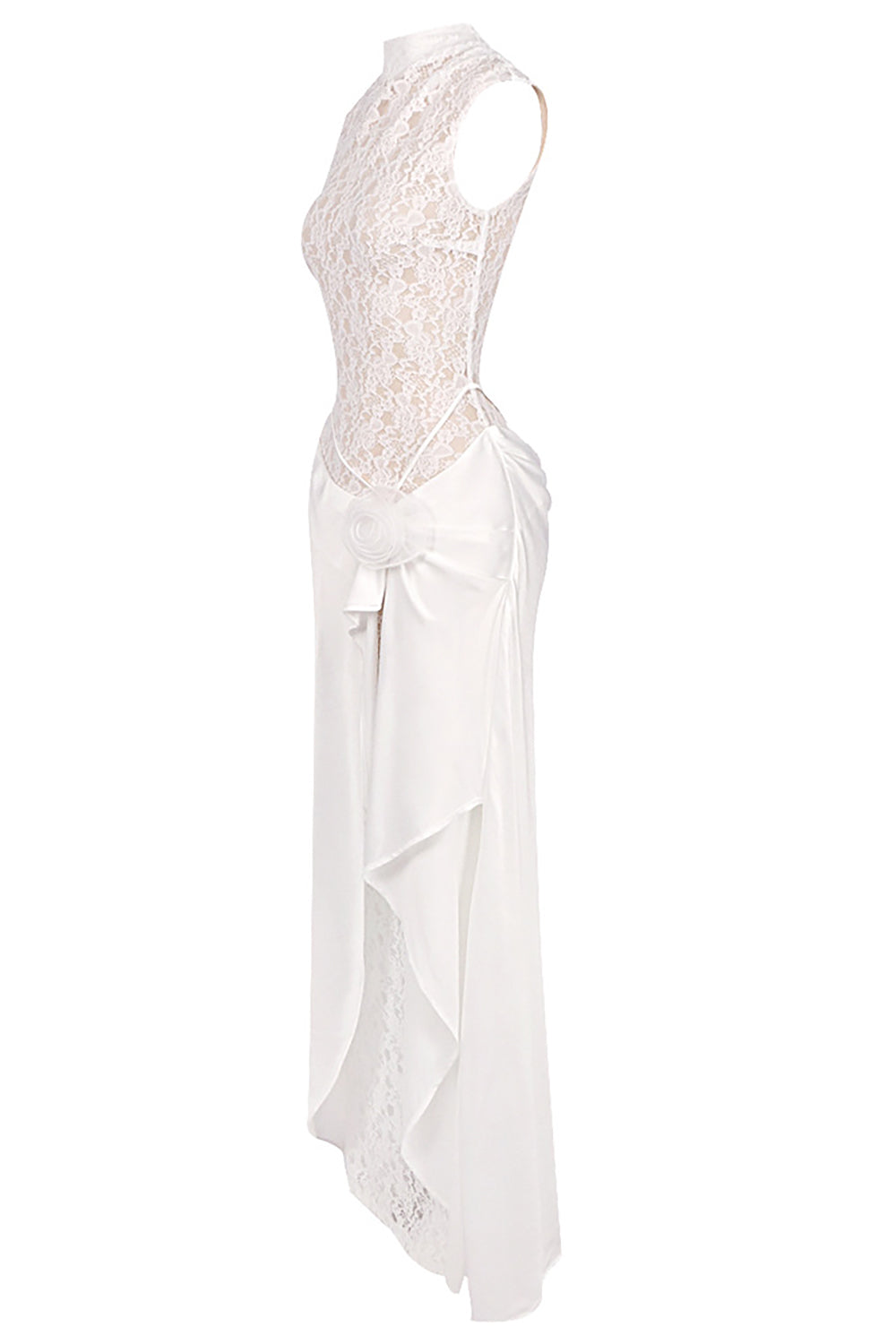 Lace Floral Embellished Maxi Dress