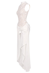 Lace Floral Embellished Maxi Dress