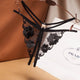 Lace Mesh Open Crotch Adjustable Thongs