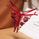 Lace Mesh Open Crotch Adjustable Thongs