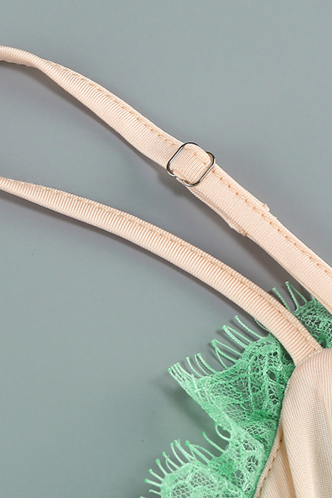 Lace Sequin-embroidered Ruched Slit Gown