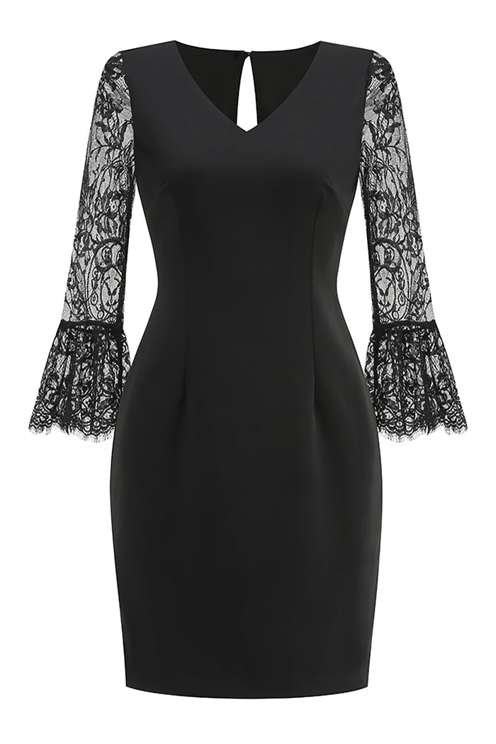 Lace Sleeve Mini Dress