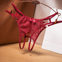 Tangas ultrafinas de encaje con entrepierna abierta